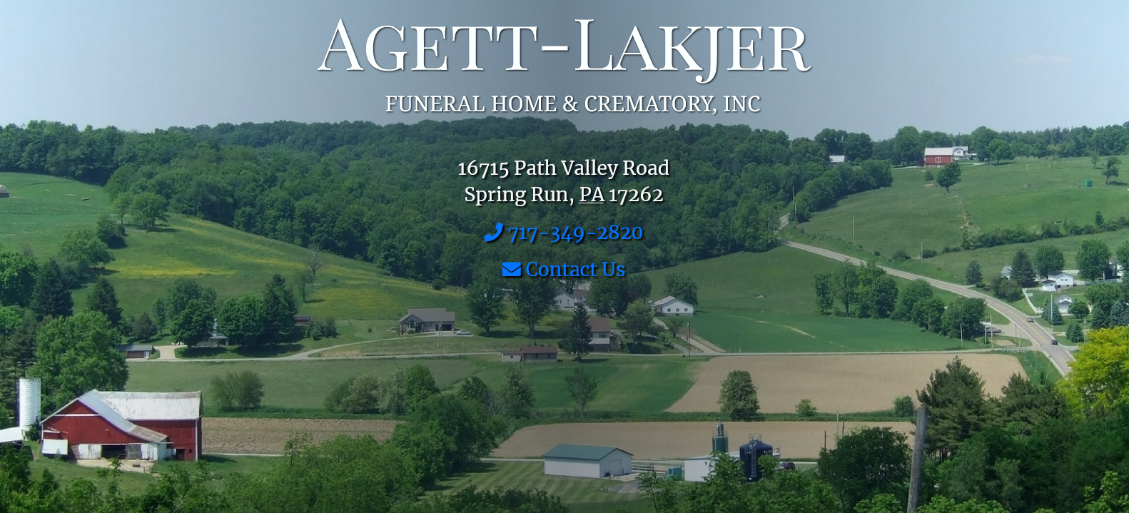 Agett-Geisel Funeral Home building in Dry Run, Pennsylvania