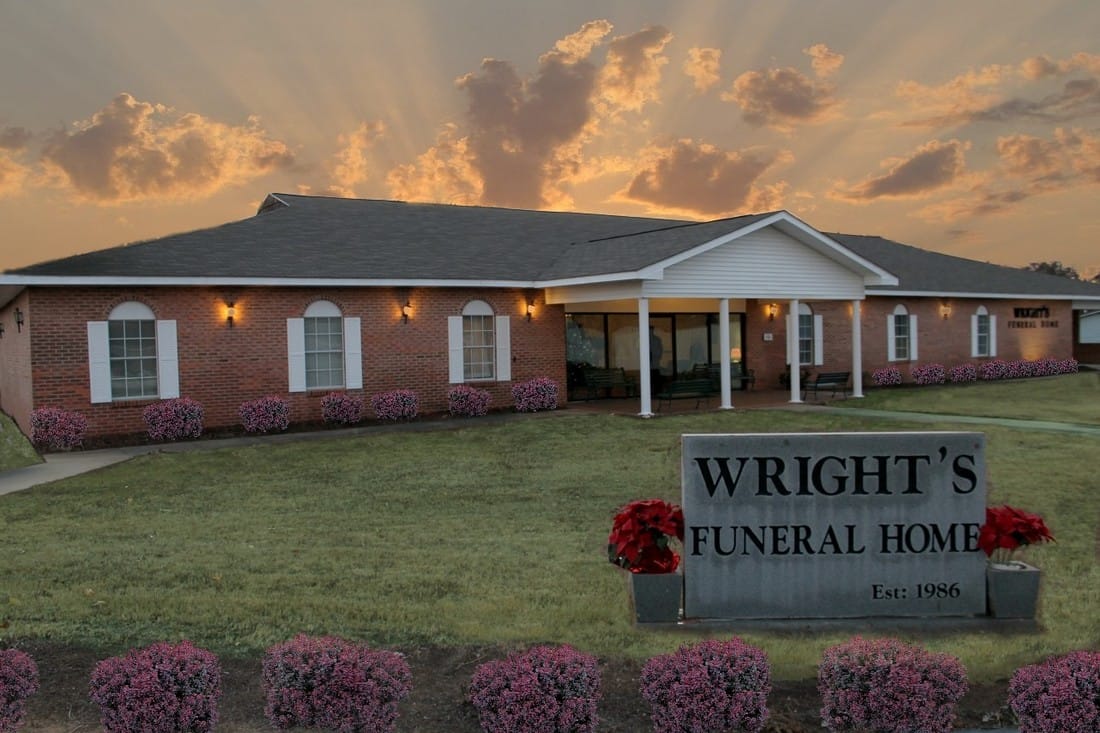 Wrights Funeral Home building in Alexander City, Alabama