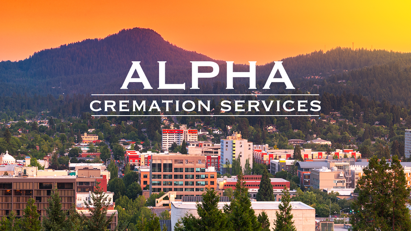 Alpha Cremation Service building in Eugene, Oregon
