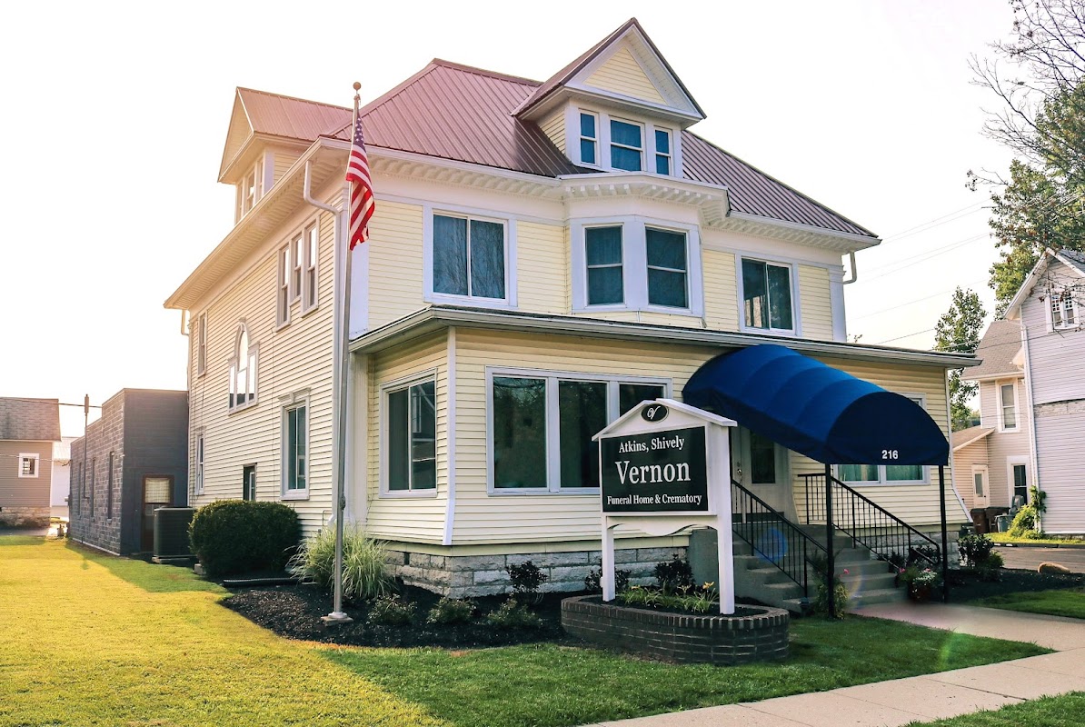 Atkins-Shively Funeral Home building in Saint Paris, Ohio