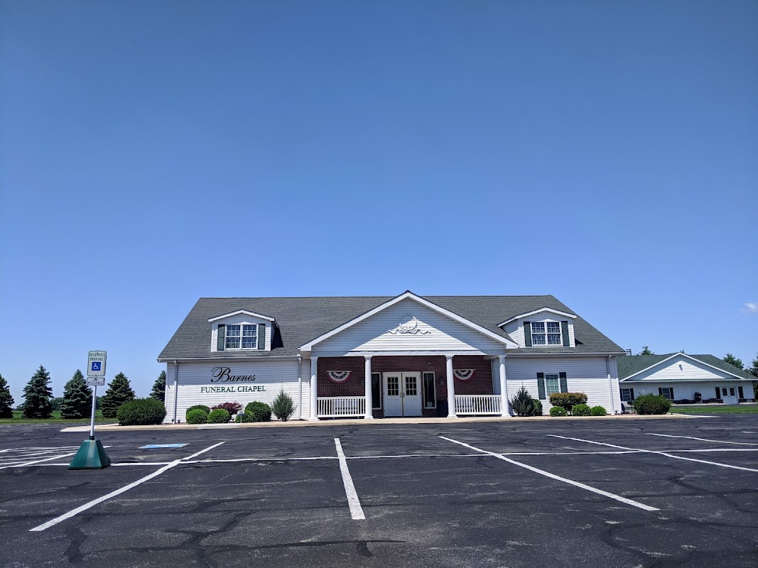 Barnes Funeral Chapel building in Delta, Ohio