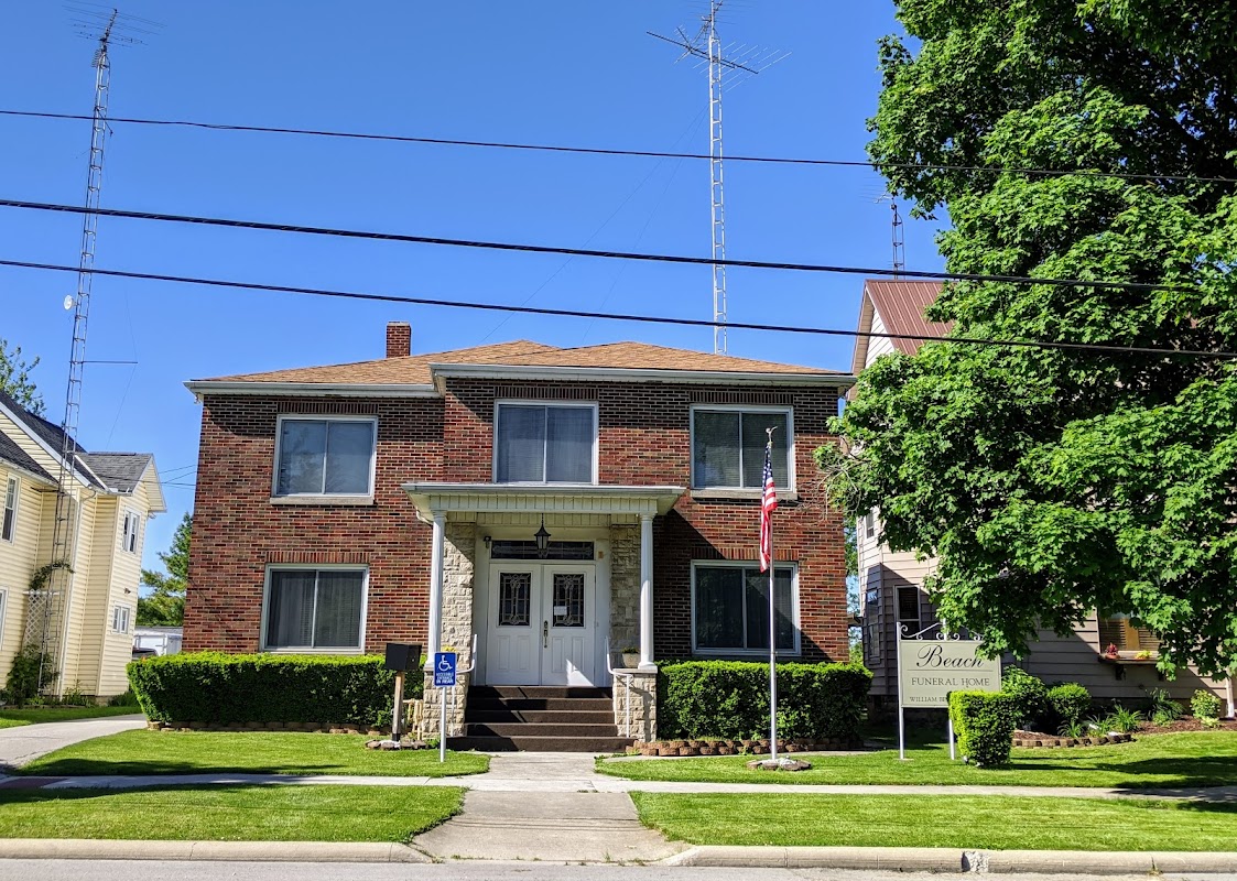 Beach Funeral Home building in Carey, Ohio