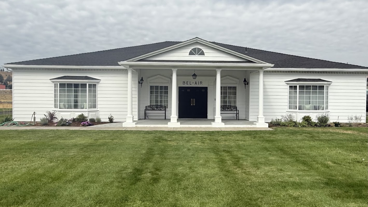 Bel-Air Colonial Funeral Home building in Madras, Oregon