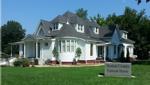 Benton County Funeral Home building in Rogers, Arkansas