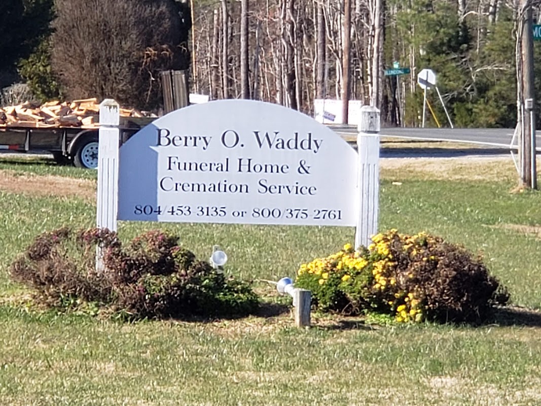 Berry O. Waddy Funeral Home building in Lancaster, Virginia