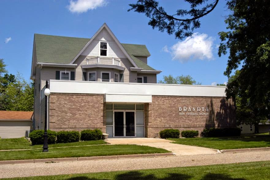 Brandt Funeral Home building in Woodward, Iowa