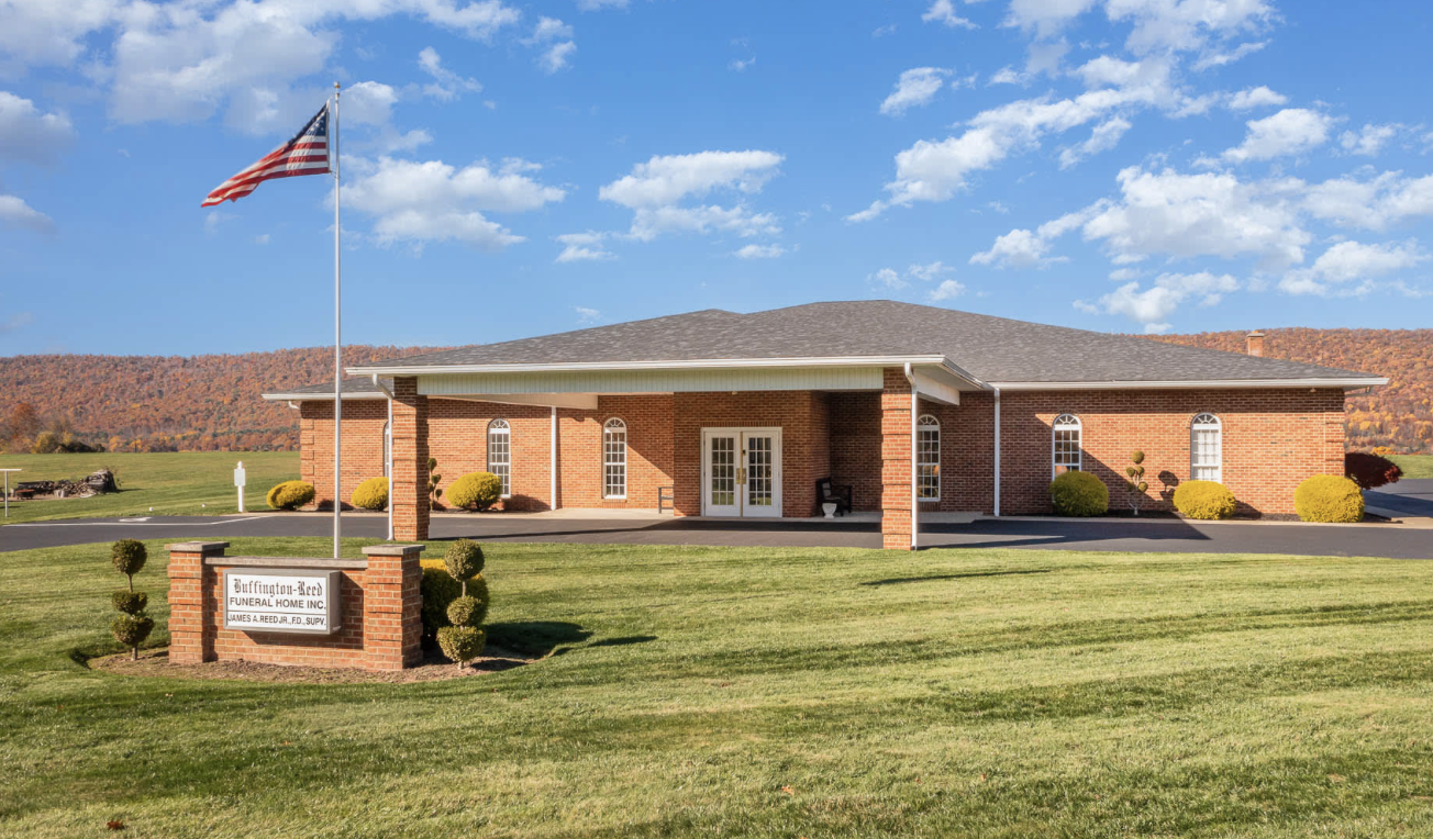 Buffington-Reed Funeral Home building in Valley View, Pennsylvania