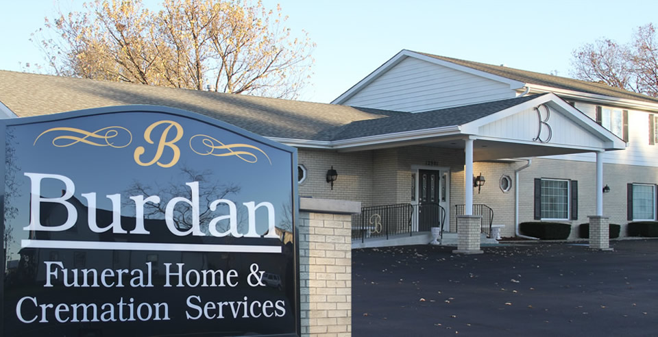 Burdan Funeral Home building in Cedar Lake, Indiana