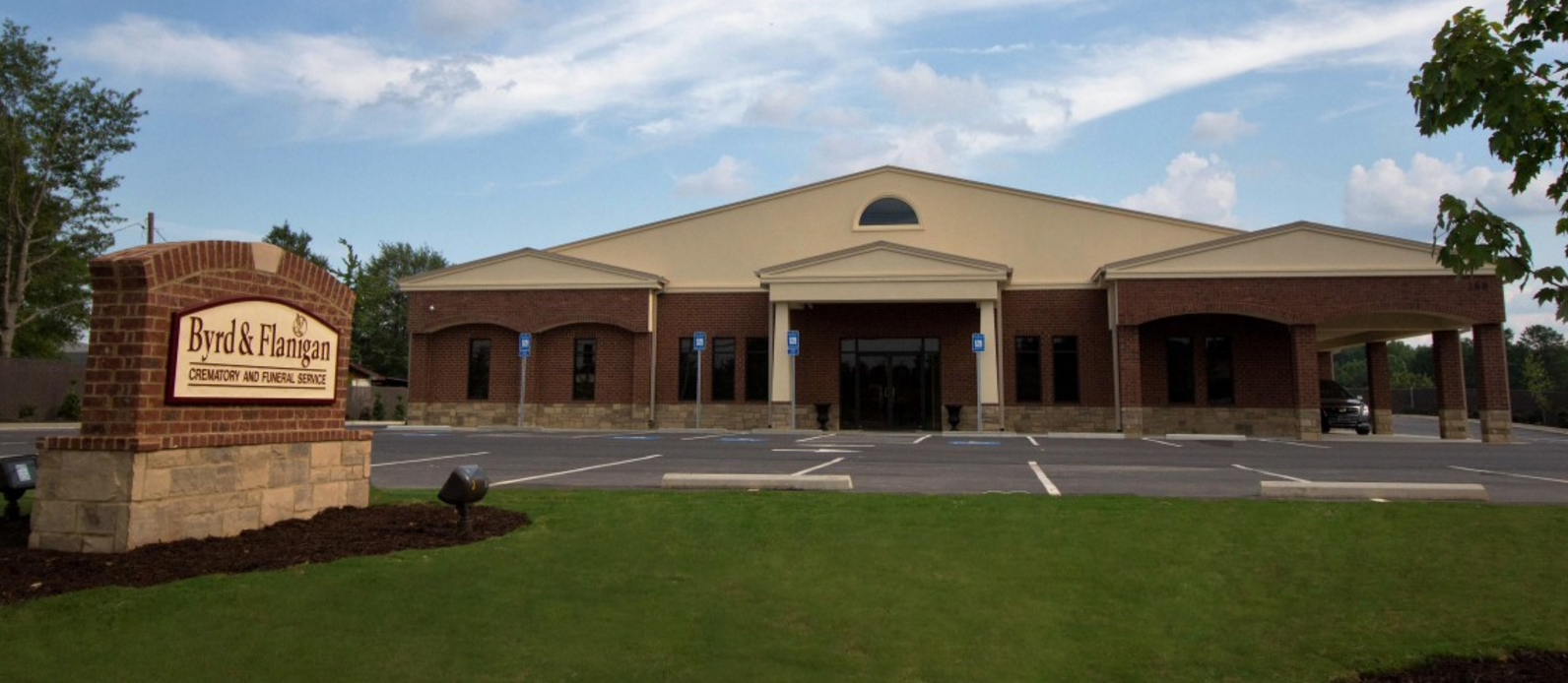 Byrd & Flanigan Crematory & Funeral Service building in Lawrenceville, Georgia