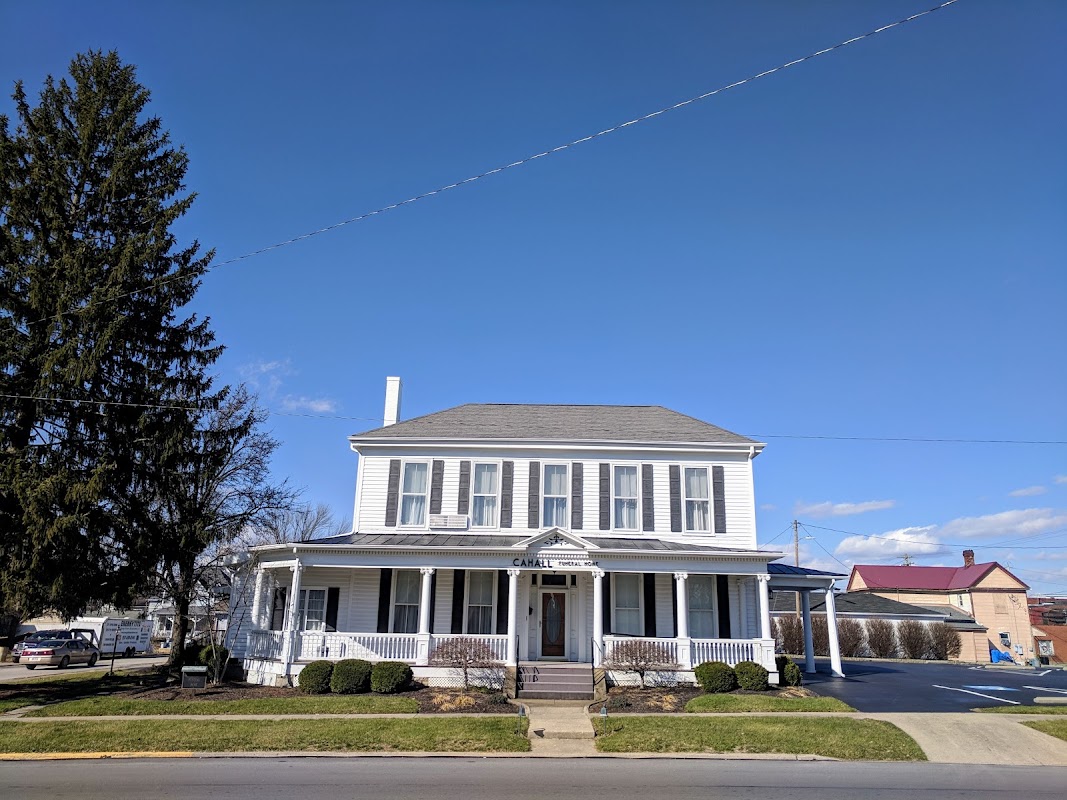 Cahall Funeral Home building in Georgetown, Ohio