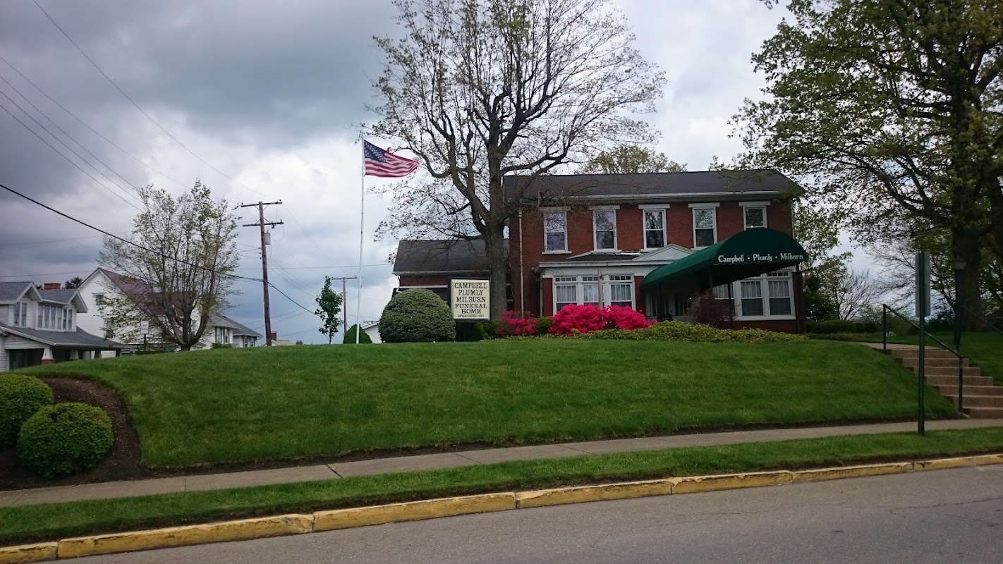 Campbell-Plumly-Milburn Funeral Home building in Barnesville, Ohio