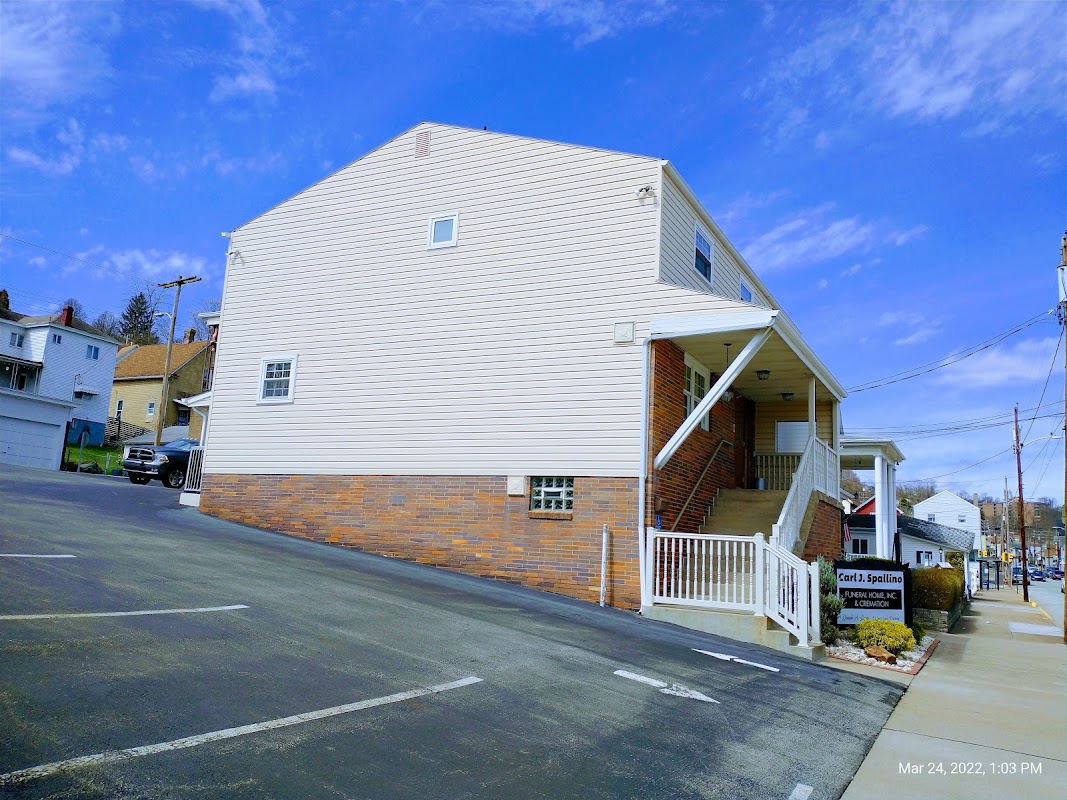 Carl J. Spallino Funeral Home building in Charleroi, Pennsylvania