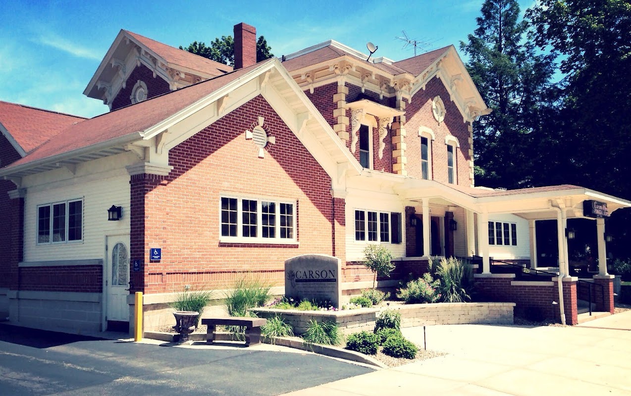 Carson & Son Funeral & Cremation Services building in Maquoketa, Iowa