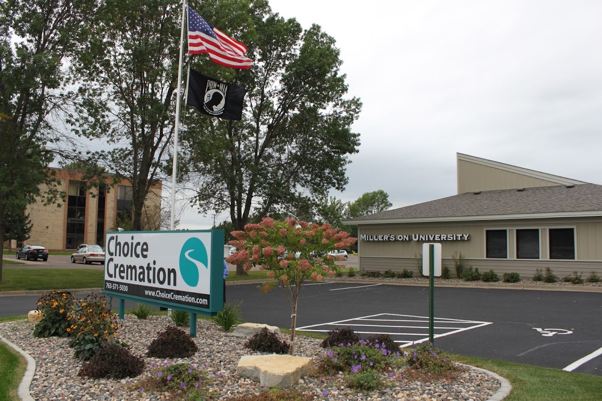 Choice Cremation building in Fridley, Minnesota