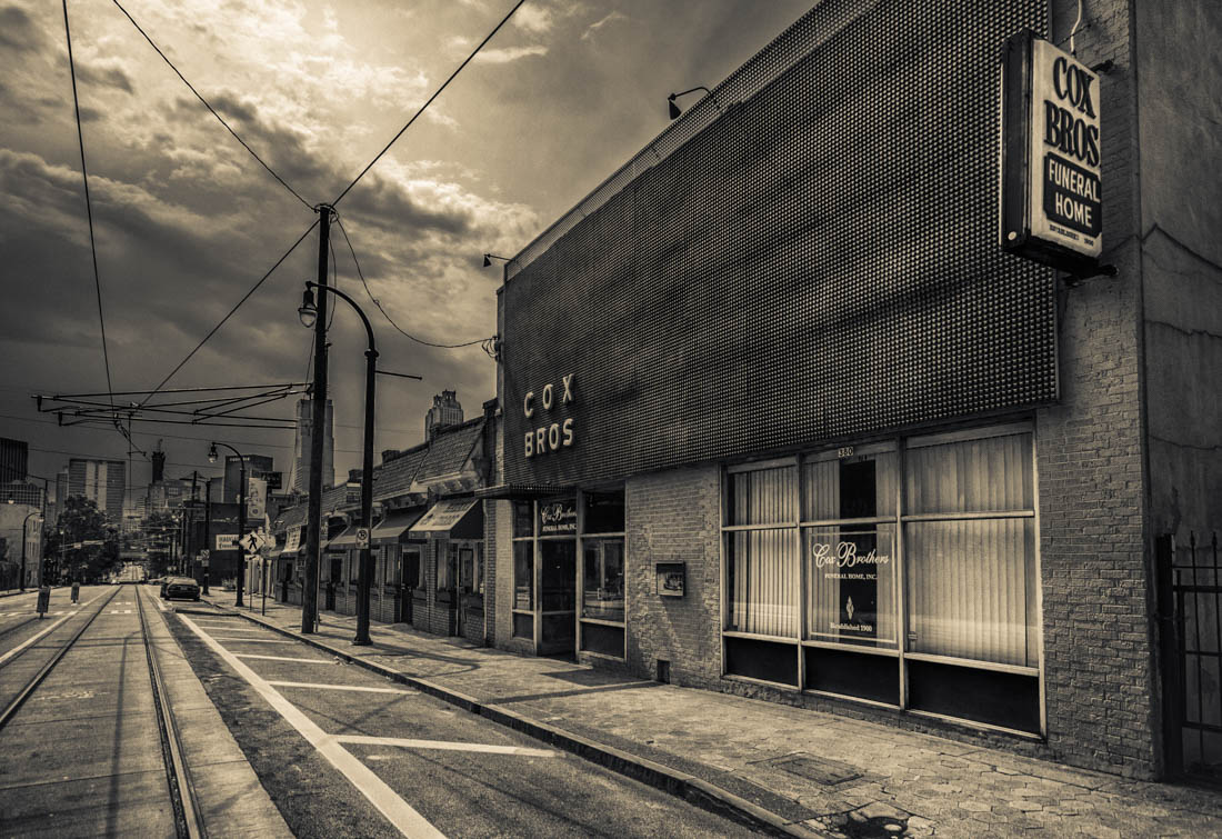 Cox Brothers Funeral Home building in Atlanta, Georgia