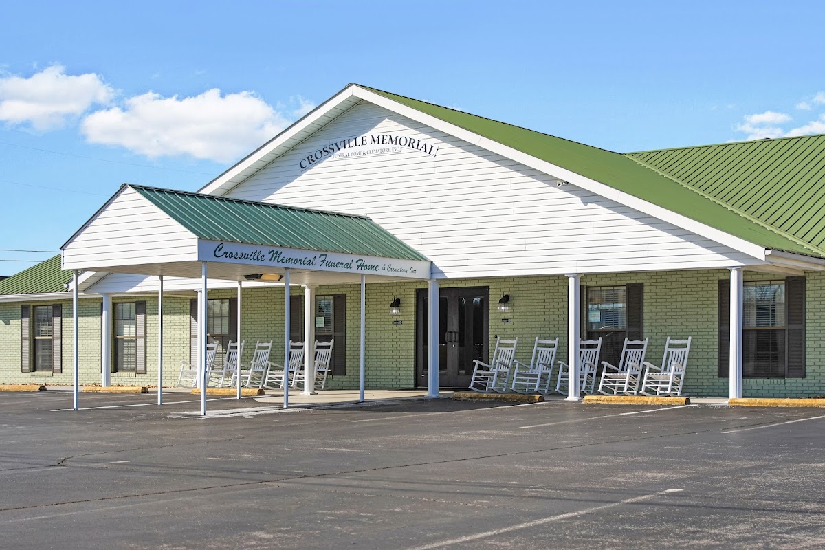 Crossville Memorial Funeral Home building in Crossville, Tennessee
