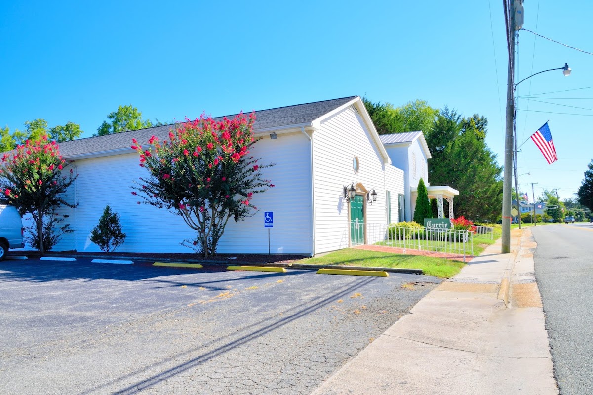 Currie Funeral Home building in Kilmarnock, Virginia