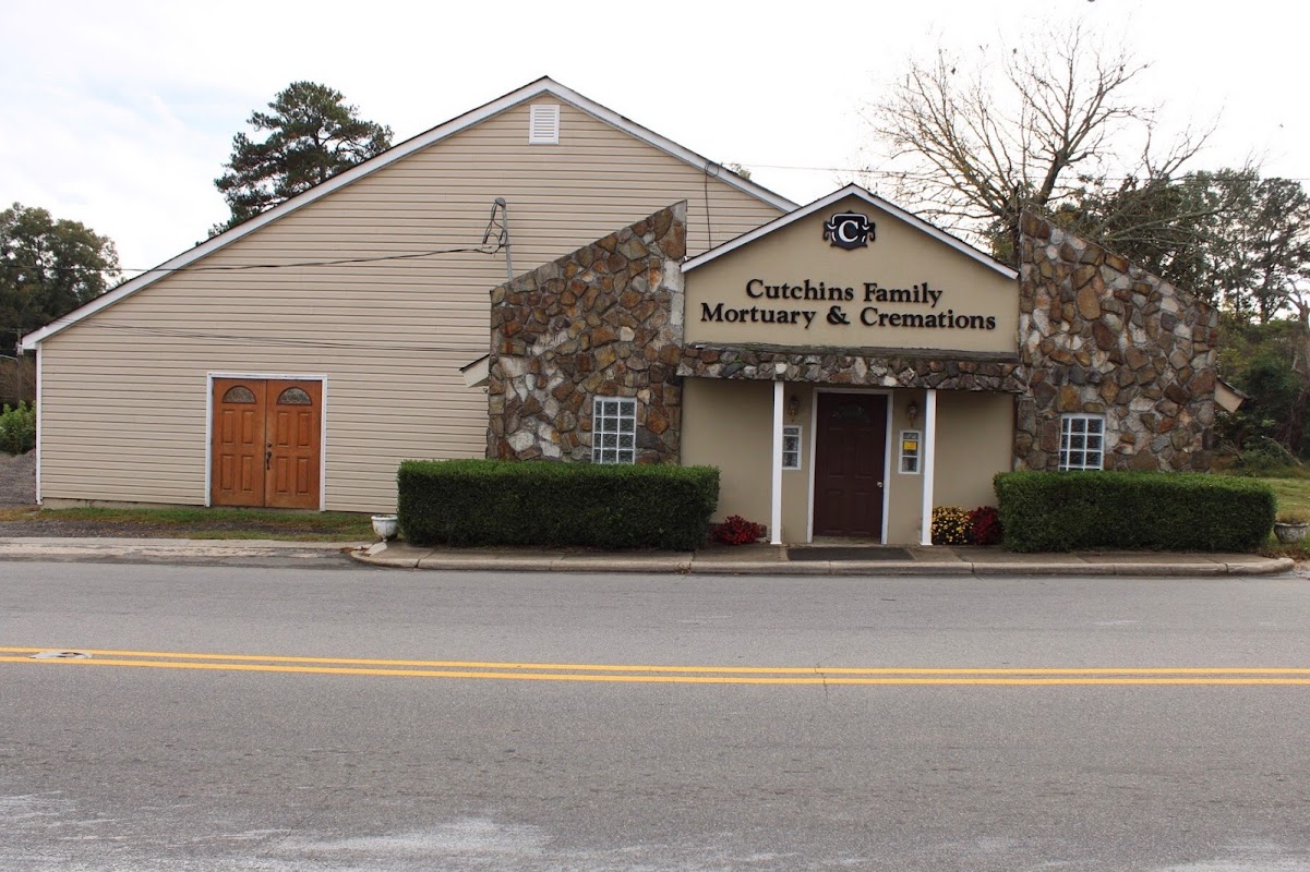 Cutchins Funeral Home building in Franklinton, North Carolina