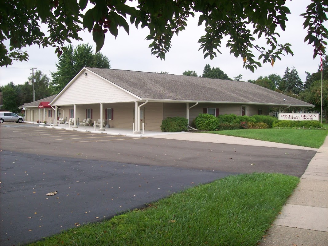 David C Brown Funeral Home building in Belleville, Michigan