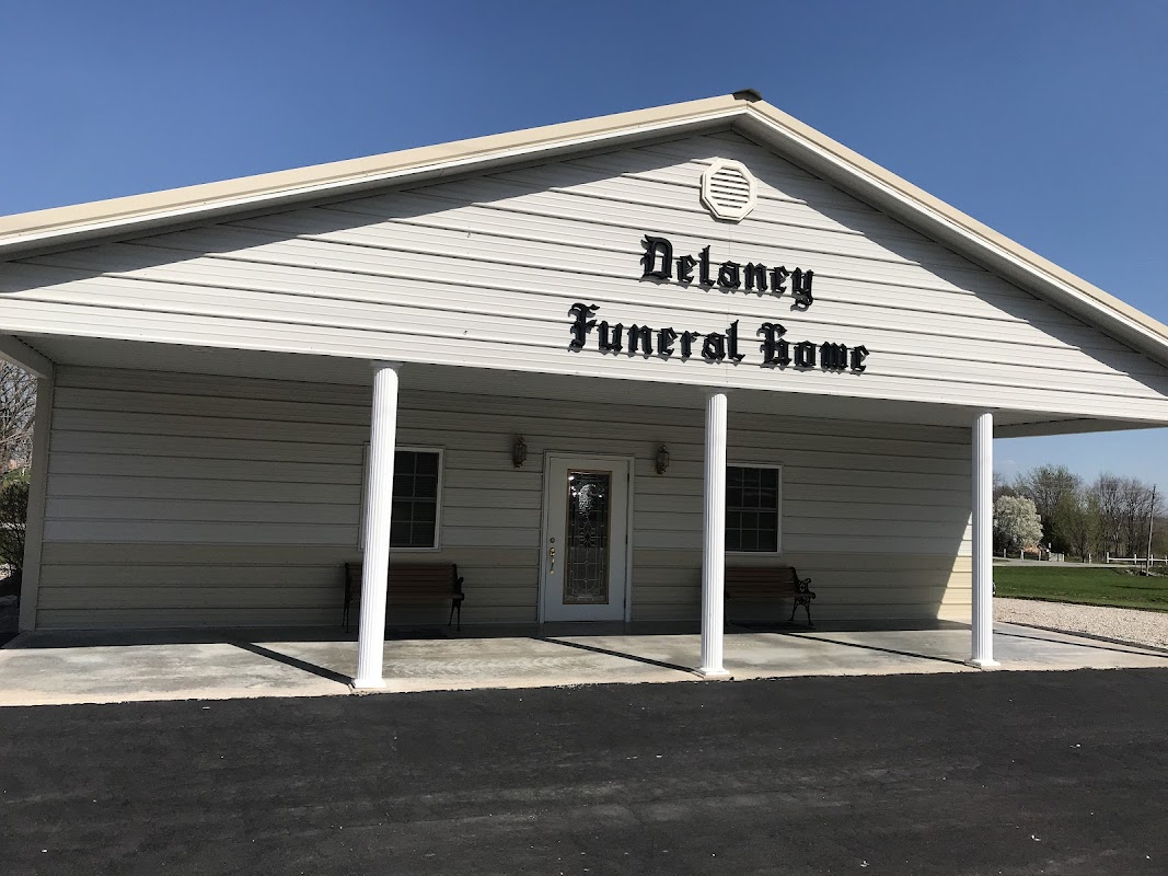 Delaney Funeral Home building in Bucklin, Missouri