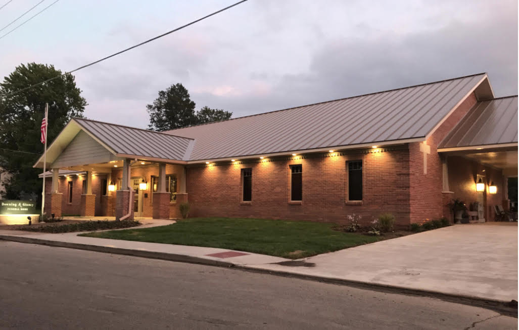 Downing & Glancy Funeral Home building in Geneva, Indiana