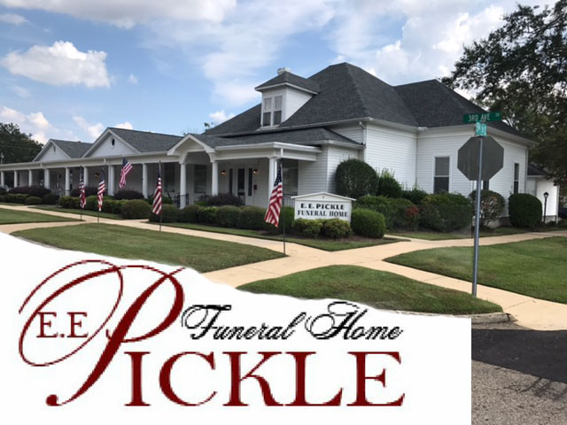 E.E. Pickle Funeral Home building in Amory, Mississippi
