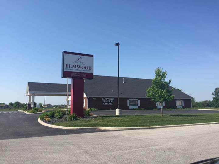 Elmwood Chapel & Crematory building in Cedar Lake, Indiana