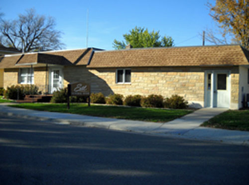 Ertl Funeral Home building in Watkins, Minnesota