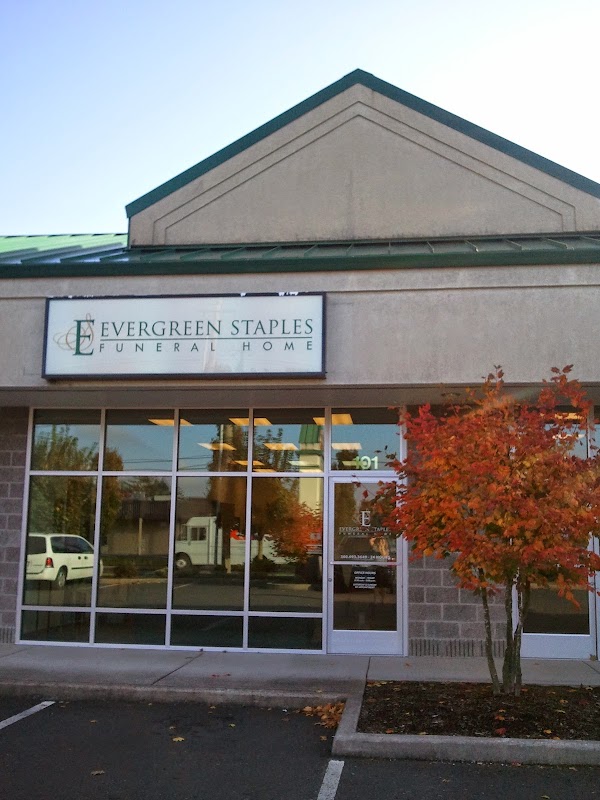 Evergreen Staples Funeral Chapel building in Vancouver, Washington
