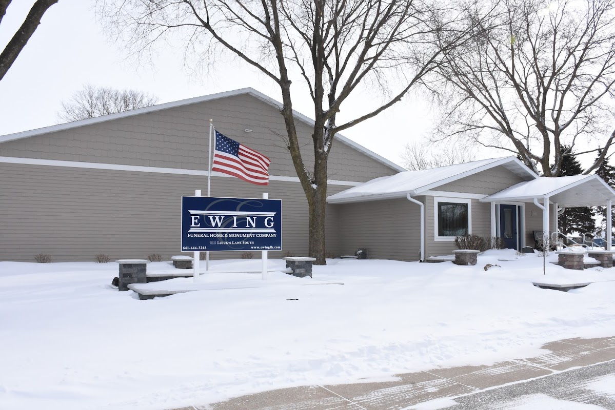 Ewing Funeral Home & Monument Company building in Belmond, Iowa