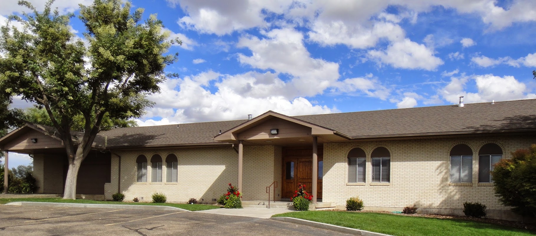 Fausett Mortuary building in Castle Dale, Utah
