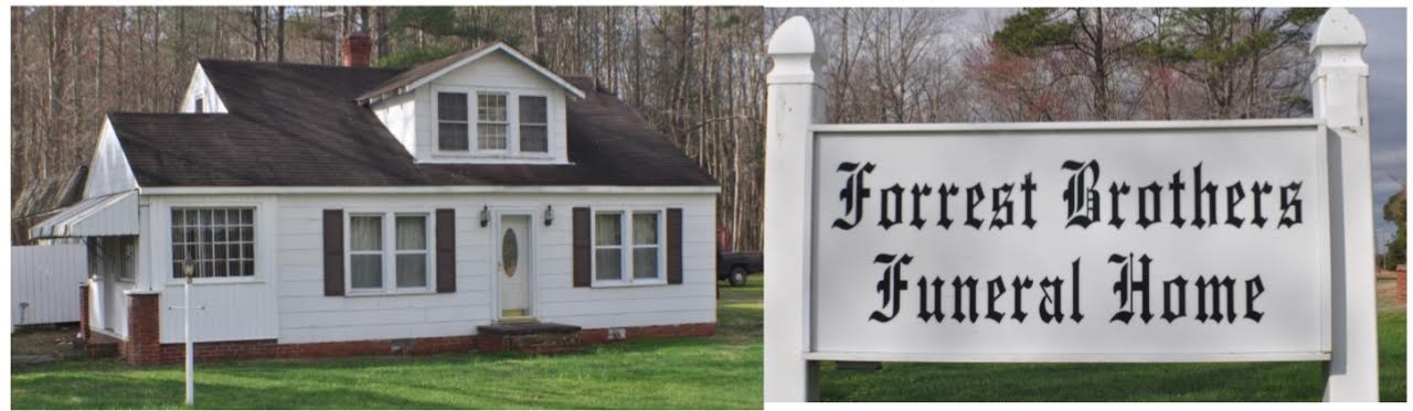 Forrest Brothers Funeral Home building in Hudgins, Virginia