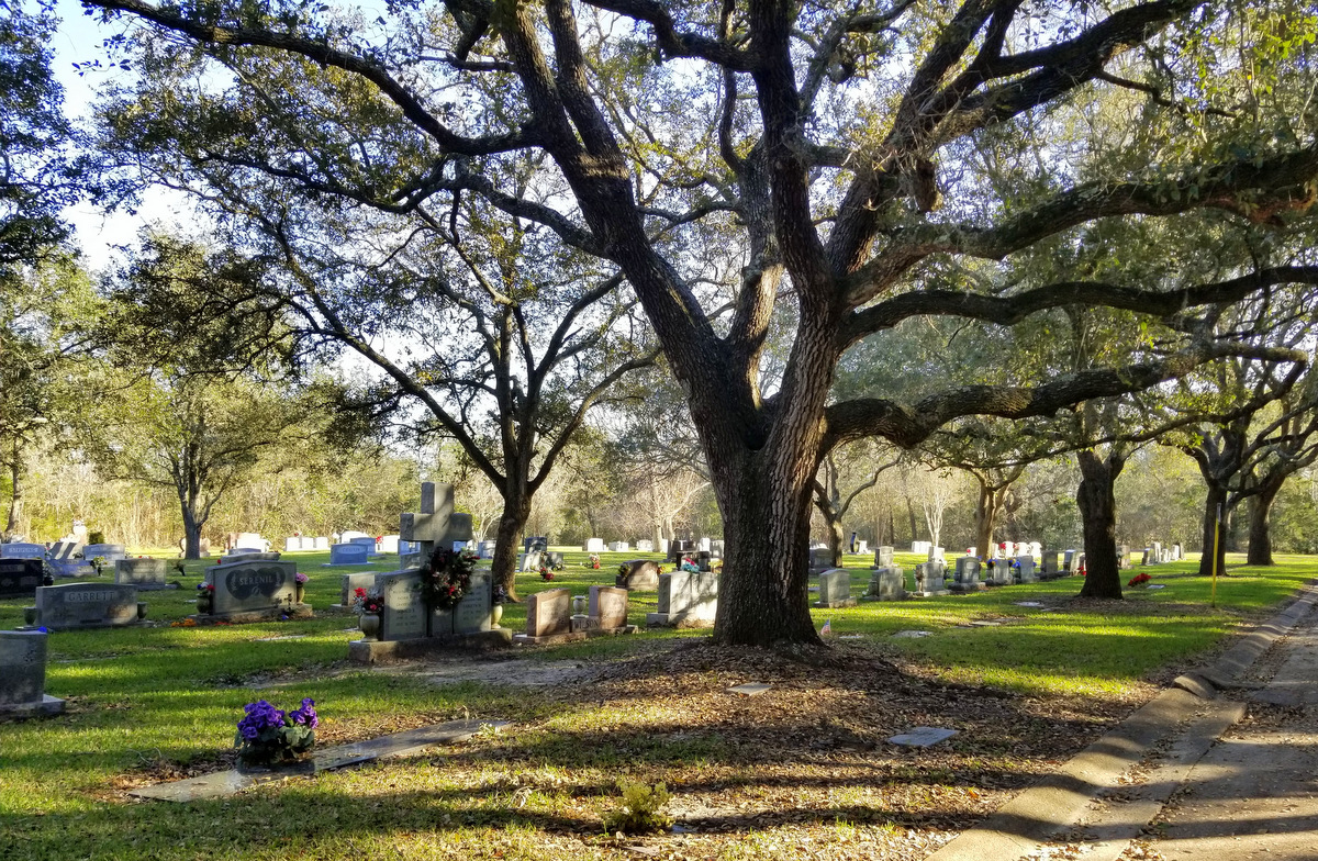 Galveston Memorial Park building in Hitchcock, Texas