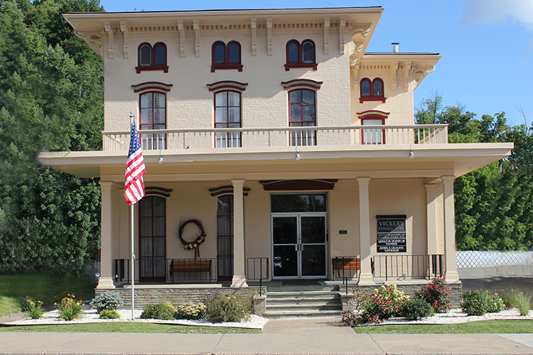 Gerald W. Vickery Jr. Funeral Home building in Troy, Pennsylvania