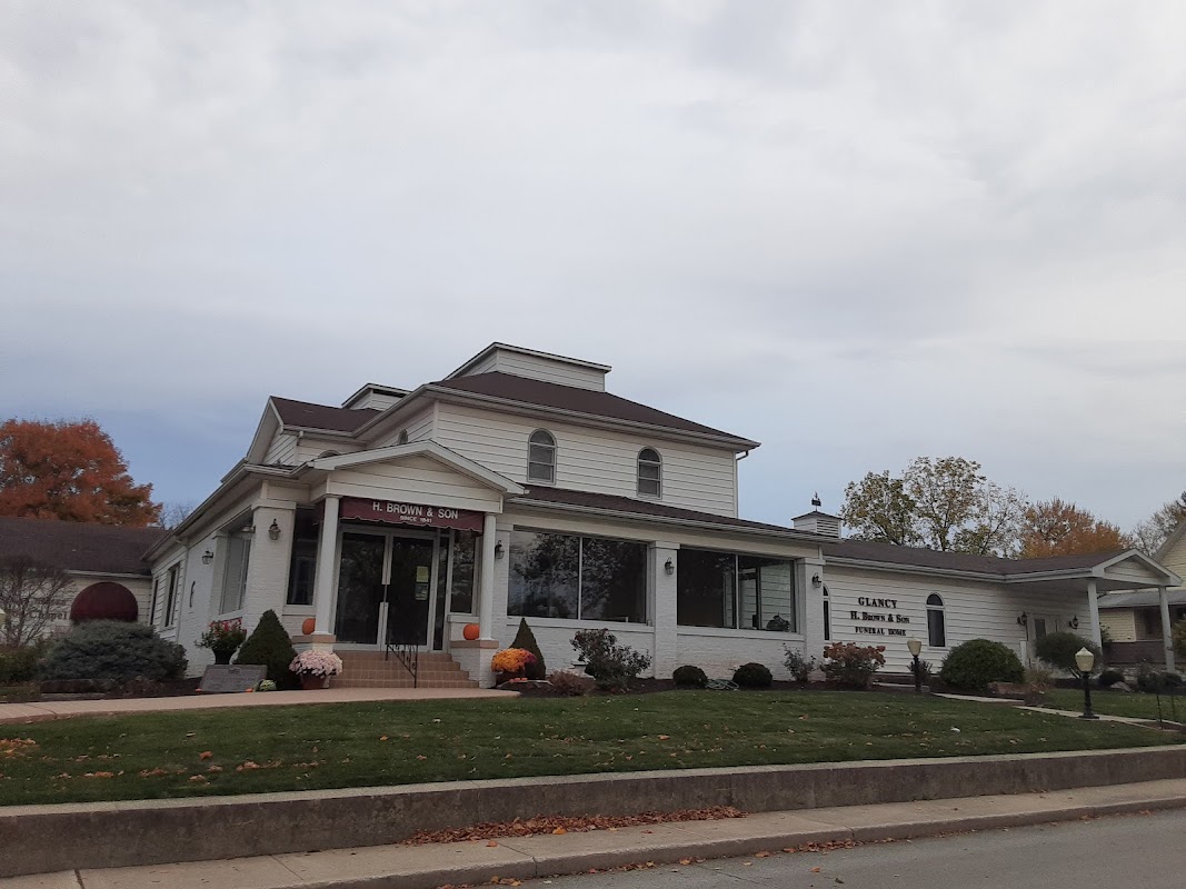 Glancy H. Brown & Son Funeral Home building in Warren, Indiana