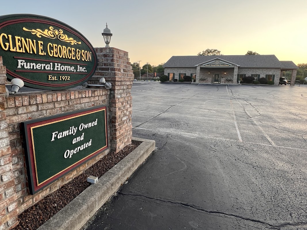Glenn E.George & Son Funeral Home building in Shelbyville, Indiana