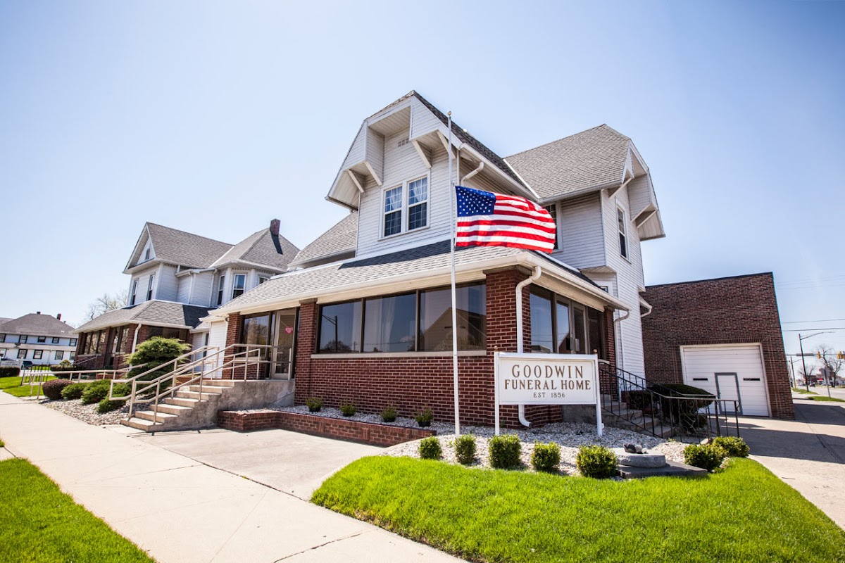 Goodwin Funeral Home building in Frankfort, Indiana