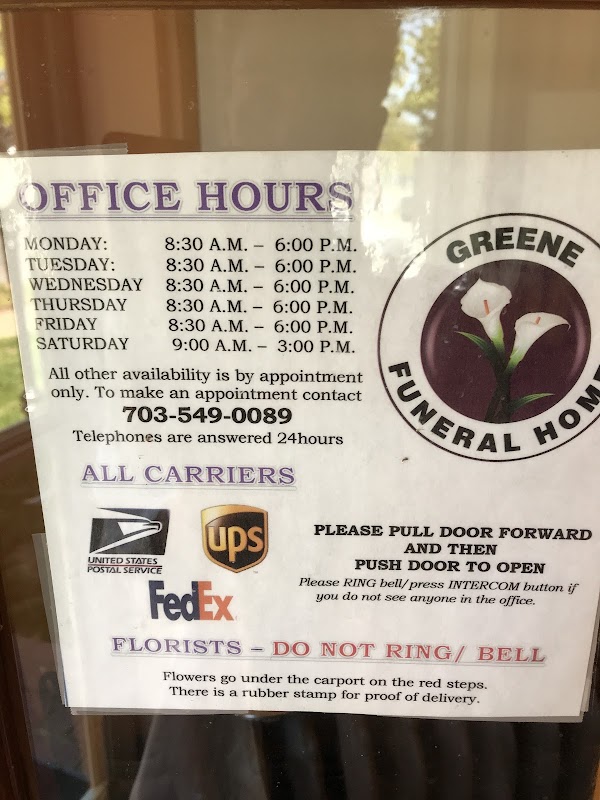 Greene Funeral Home building in Alexandria, Virginia