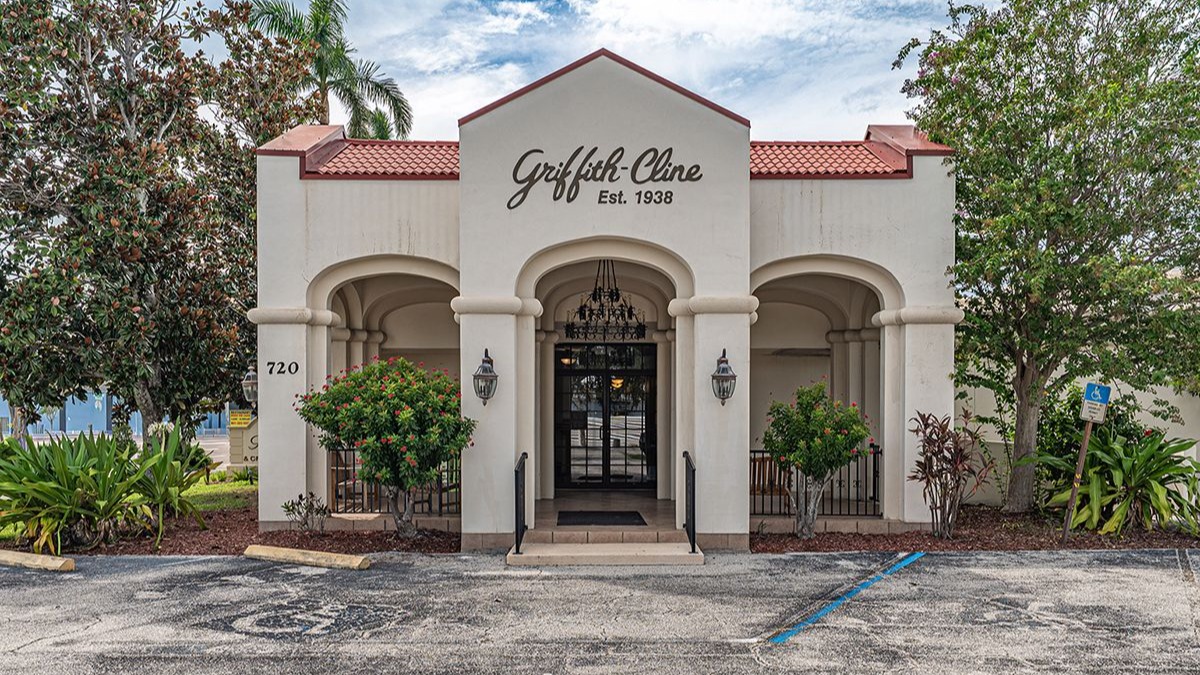 Griffith-Cline Funeral & Cremation Services building in Bradenton, Florida