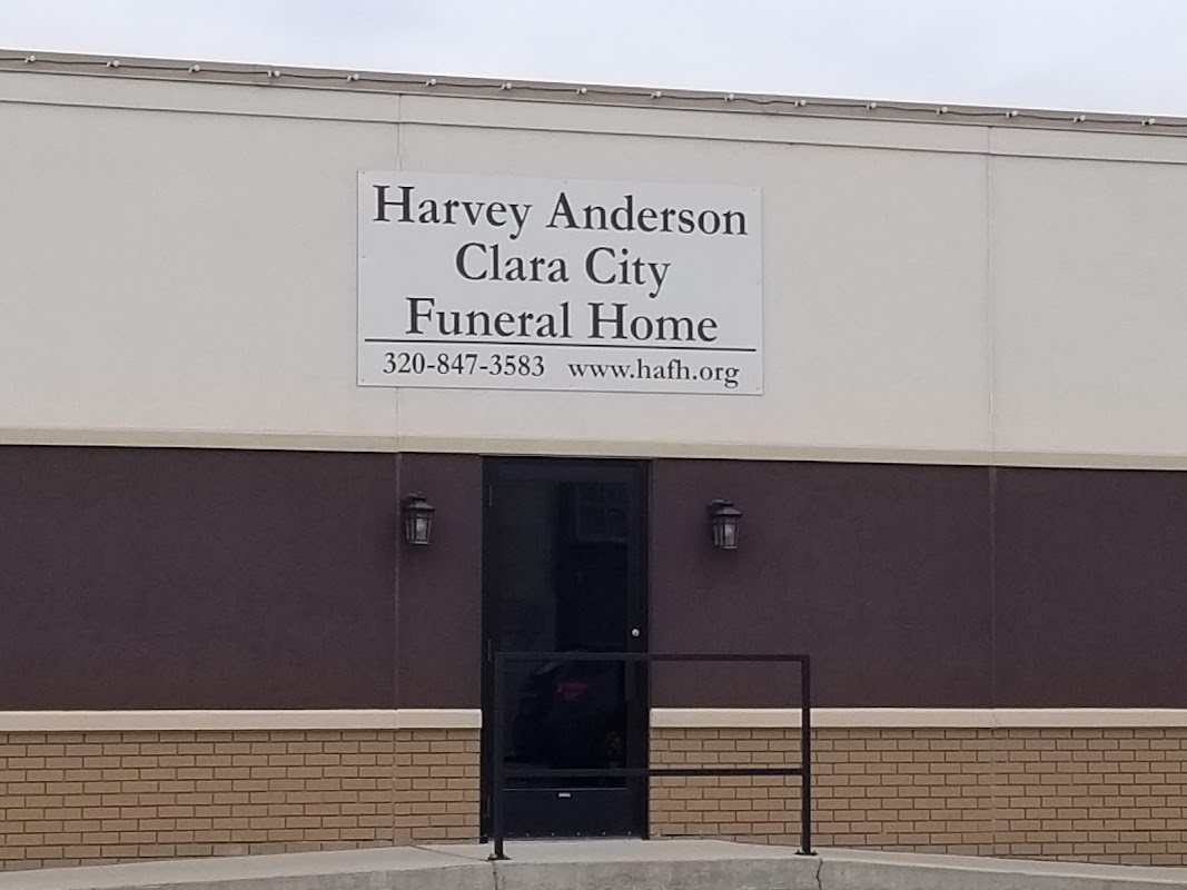 Harvey Anderson & Johnson Funeral Home building in Clara City, Minnesota