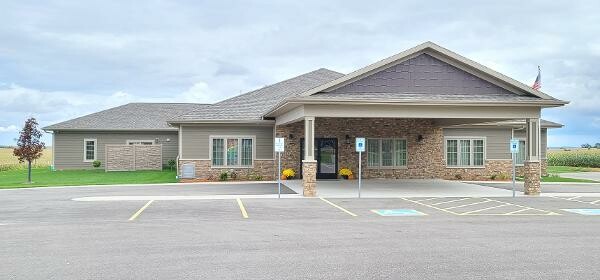 Haudenshield Funeral Home & Cremation Services building in Cuba City, Wisconsin