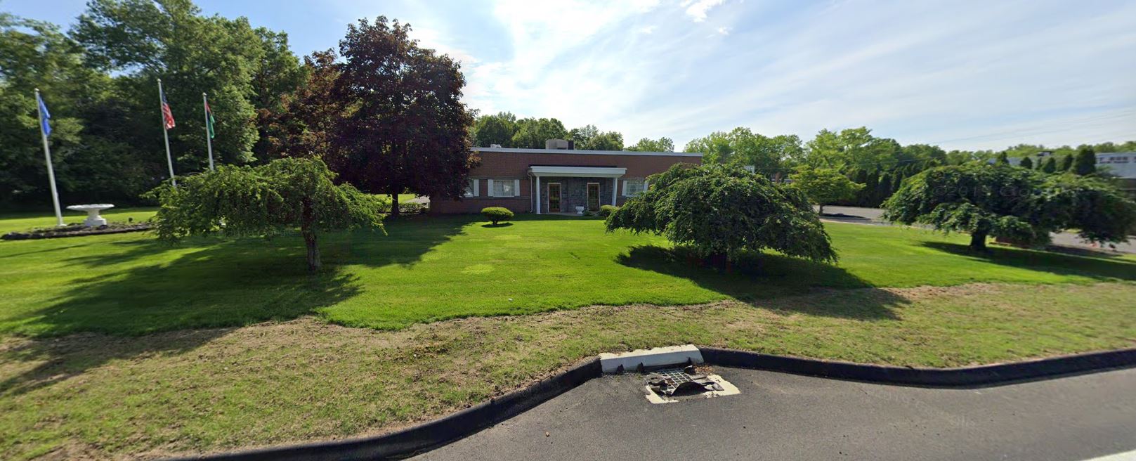 Howard K. Hill Funeral Services building in Bloomfield, Connecticut