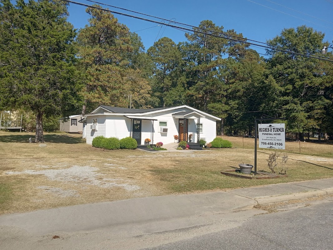 Hughes & Turner Funeral Home building in Crawfordville, Georgia