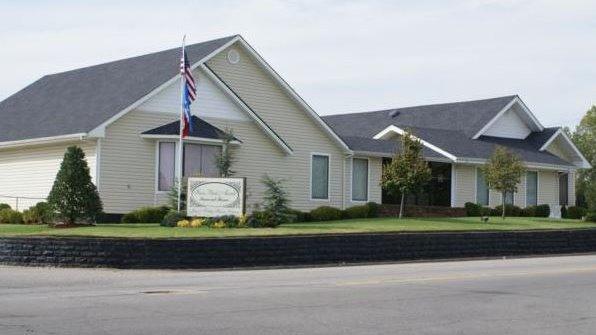 Hunn & Black Funeral Home building in Quinton, Oklahoma