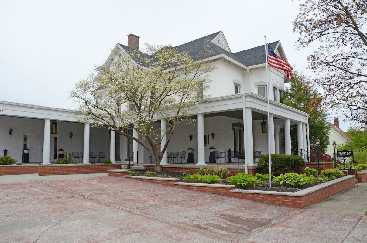 Hunt & Son Funeral Home building in Crawfordsville, Indiana