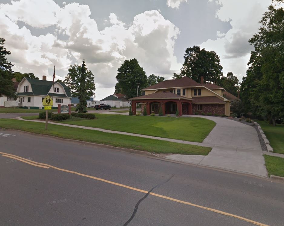 Jacobs-Plowe Funeral Home building in Crystal Falls, Michigan
