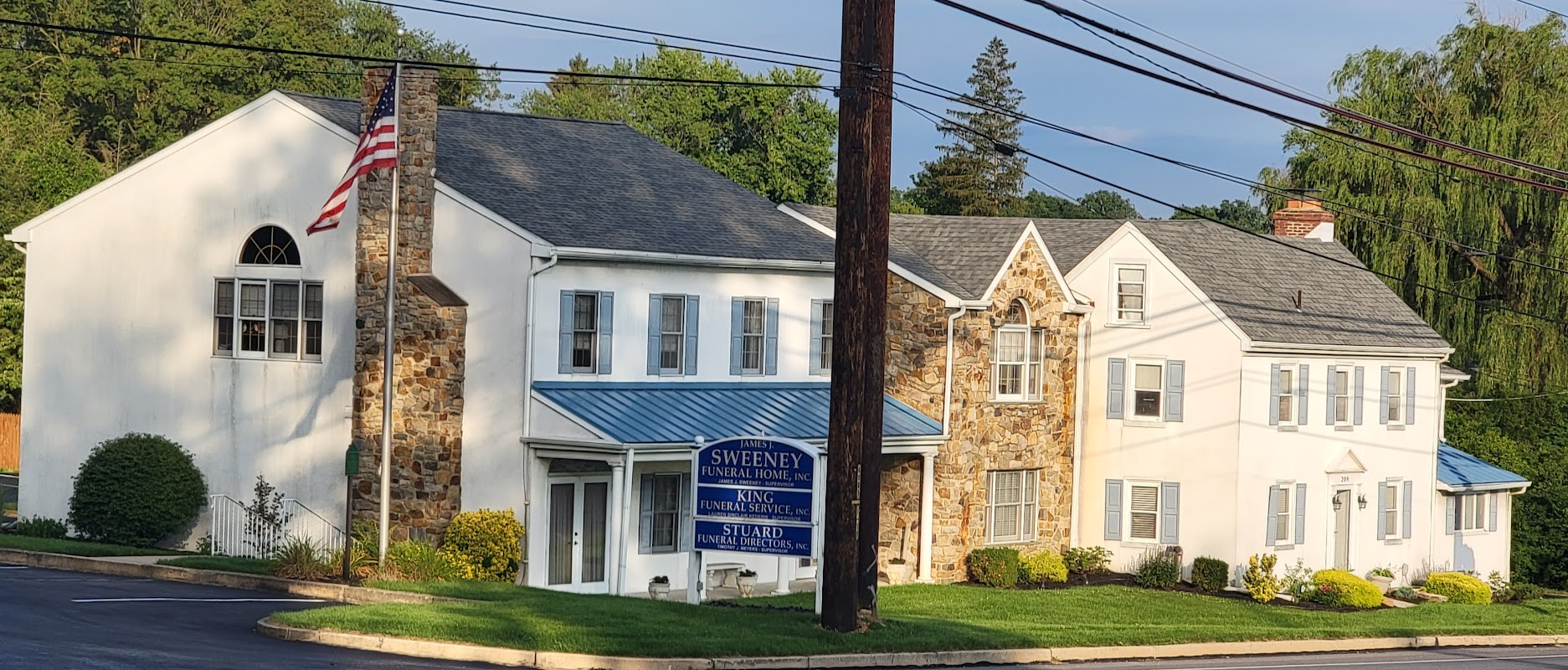 James Sweeney Funeral Home building in Newtown Square, Pennsylvania