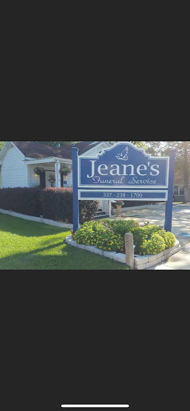 Jeanes Funeral Service building in Leesville, Louisiana