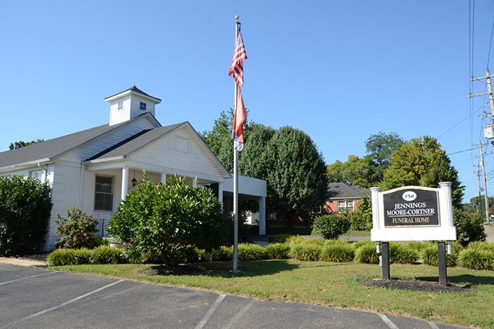 Jennings Moore-Cortner Funeral Home building in Lynchburg, Tennessee