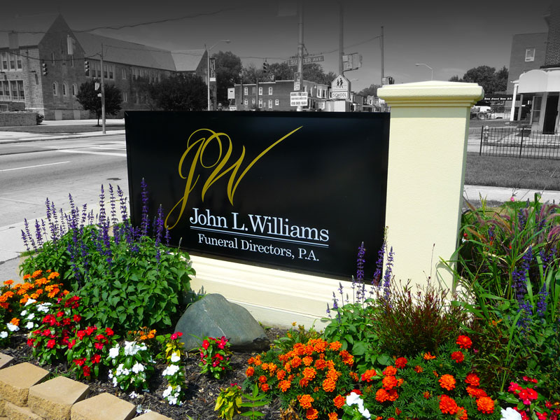 John L. Williams Funeral Directors building in Baltimore, Maryland